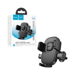 Suporte de Telefone para Carro Gravity Hoco H75 Crown para Saída de Ar Cinza Metalizado Preto